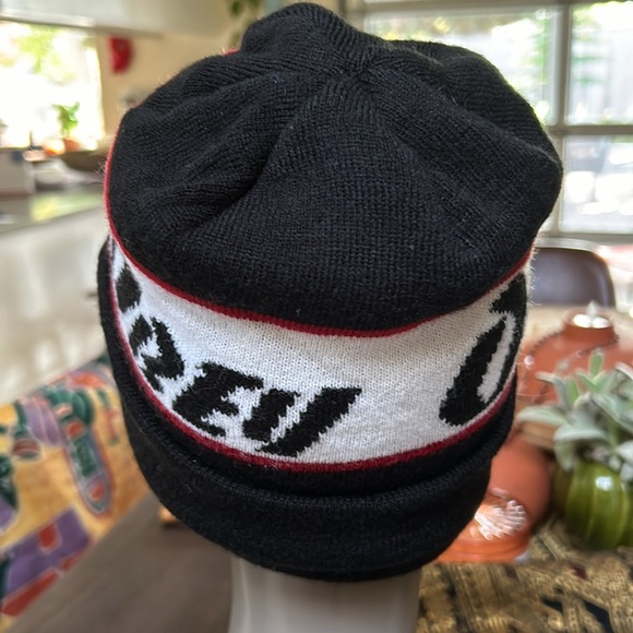 Obey Cuffed Black White and Red Beanie - Picture 4 of 9